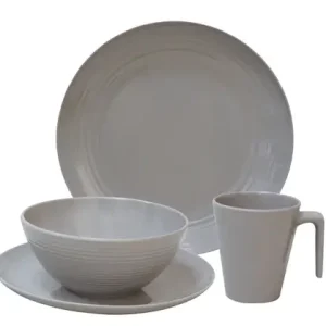 Geschirrset Seramika Latte 16-tlg. grau Mega-Angebot