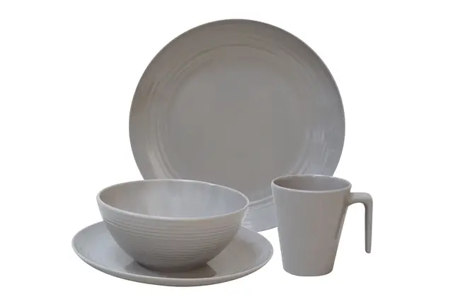 Geschirrset Seramika Latte 16-tlg. grau Mega-Angebot