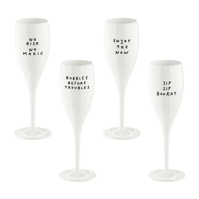 Superglas CHEERS No. 1, 4er-Set cotton white Preisknaller