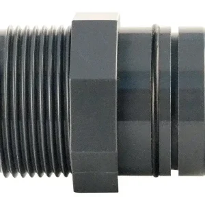 Rohrverbinder gerader40/32 mm mit AG 1 ¼ Zoll 40 mm Entleerungssystem GrauGELB® Kostenloser Versand