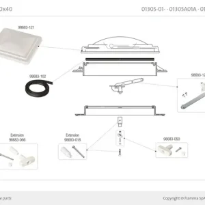 Dichtgummi zu Dachhaube Vent 40 x 40/Turbo Vent Ausverkauf