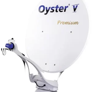 Markenprodukt Satanlage automatisch Oyster 5 85 Single LNB SKEW Premium inkl. Oyster Smart TV 22 Zoll