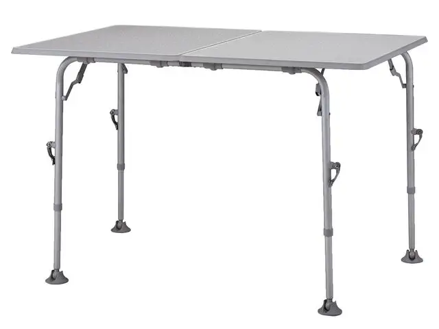 Be Smart Extender Campingtisch Westfield OUTDOORS 120x80x58/74cm Farbe: hellgrau Kostenfreie Lieferung