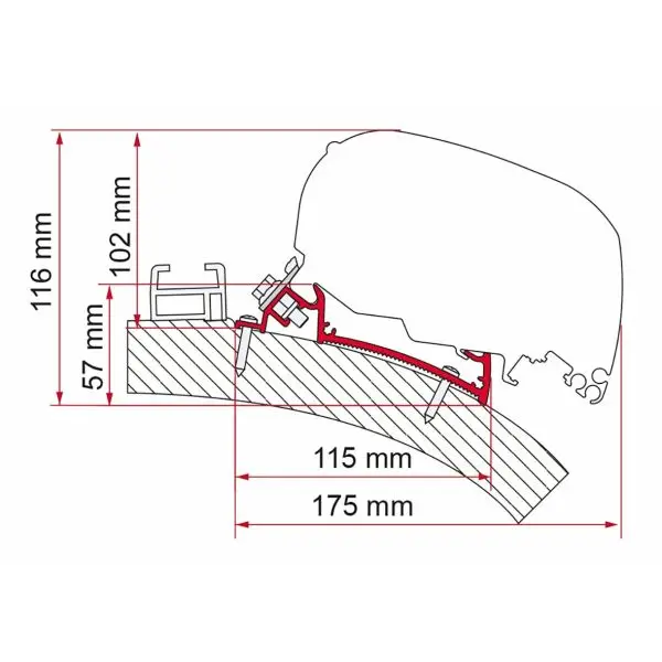 Geprüft Markisenadapter Carthago Chic 550 für F80