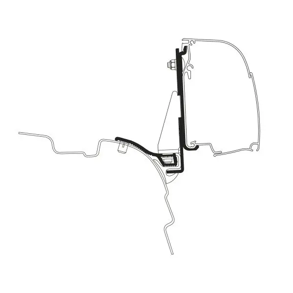 Adapter VW T5 / T6 kurzer Radstand mit Reimo Multi Rail für Thule 4200 Schneller Versand
