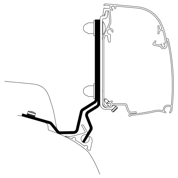Adapter Ford Transit / Tourneo Custom V710 für Thule 4200 - Rapido Neue Ware