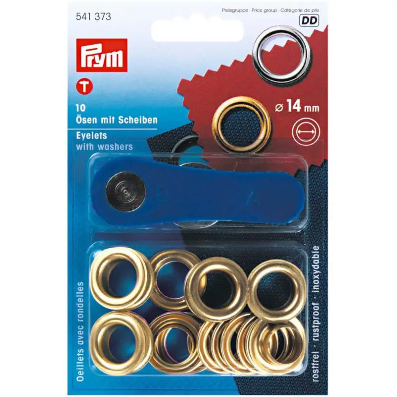 Prym Ösen mit Scheiben 14 mm, 10 Stück Sofort Bestellen