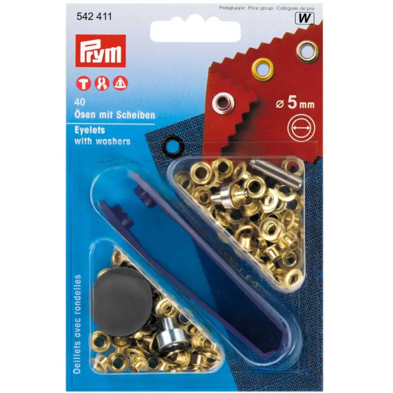 Prym Ösen mit Scheiben 5 mm, 40 Stück Letzte Chance
