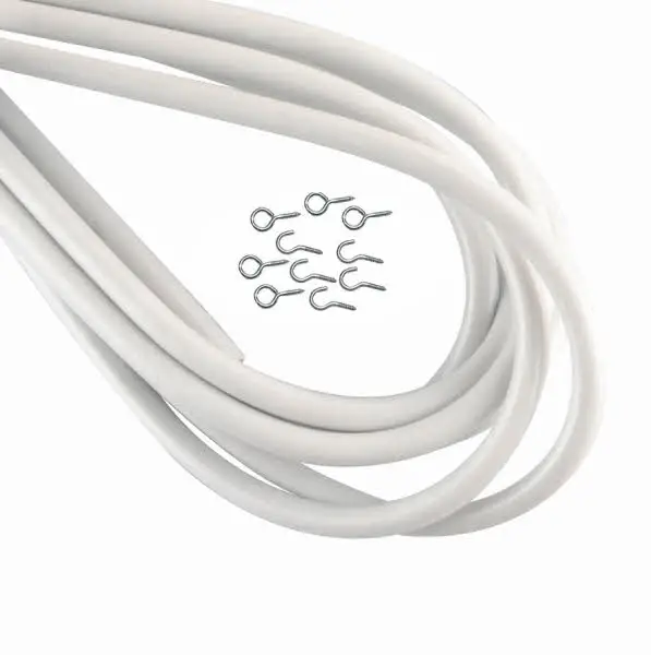 Saisonangebot Fawo Spannfix Gardinenspirale hellgrau mit 10 Haken und 10 Ösen, 10 m