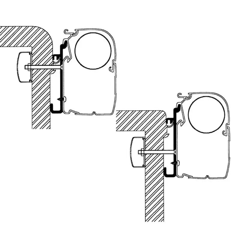 Begrenztes Angebot Thule Wandadapter-Set für Rapido Serie 9