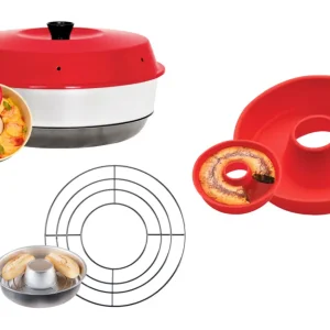 Versand Am Gleichen Tag Omnia Campingbackofen Set 3-teilig inkl. Silikonbackform & Aufbackgitter