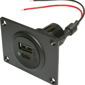 Power USB-C/A Doppelsteckdose EV mit Montageplatte 12-24V Kracherpreis