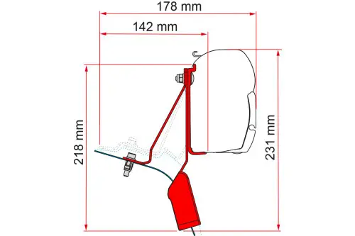 Kracherpreis Fiamma Ford Custom Nugget Lift RoofHalterung für Fiamma F45