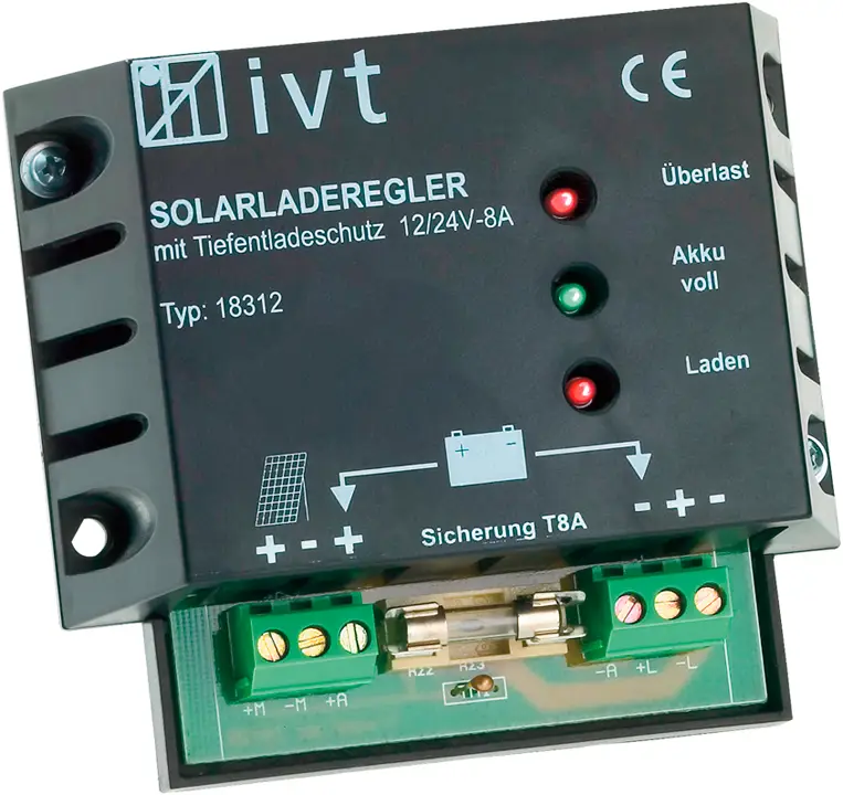 Günstig IVT Shunt Solar Laderegler 12 V / 24 V 8 A
