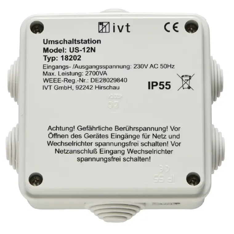 IVT US 12N Umschaltstation 230 V 12 A 2700 VA Preisknaller