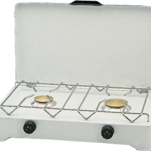 Letzte Chance GOK Gaskocher 50 mbar 3,5 kW weiss Anschluss RST8 Edelstahl-Rost