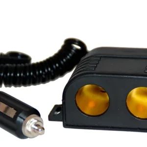 Markenware HP Autozubehör Doppelsteckdose mit Kabel 12/24 V