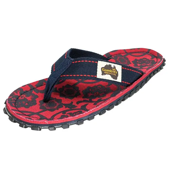 Sonderangebot Gumbies Red & Blue Rose Herren Zehentrenner