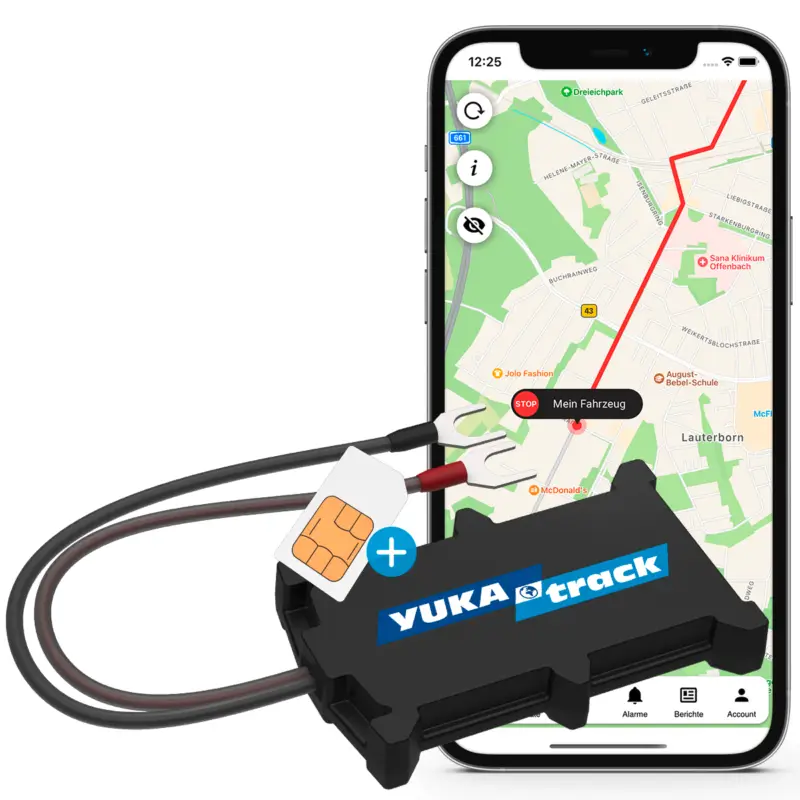 Markenware YUKAtrack easyWire GPS Ortung Europaweit mit SIM-Karte Datenflat