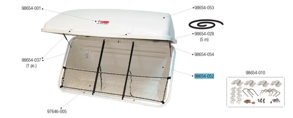 Fiamma Ersatzboden und Rahmen passend für Ultra Box 360 - Fiamma Ersatzteilnummer 98654-052 Letzte Chance