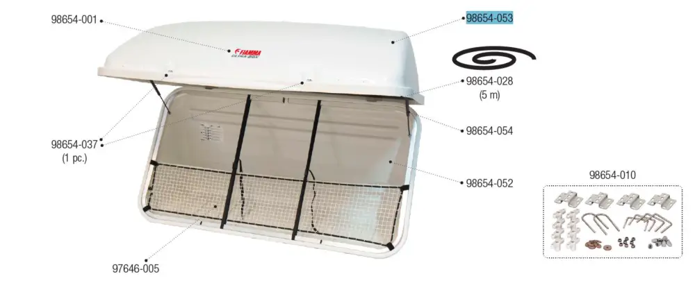 Top-Seller Fiamma Ersatzdeckel und Innenrahmen passend für Ultra Box 360 - Fiamma Ersatzteilnummer 98654-053