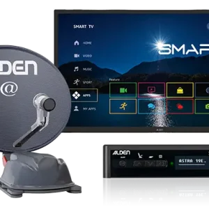 Direkt Vom Hersteller Alden AS2@ 60 HD vollautomatische Satellitenanlage Platinium inkl. S.S.C. HD Steuermodul / LTE Antenne / Smartwide LED TV