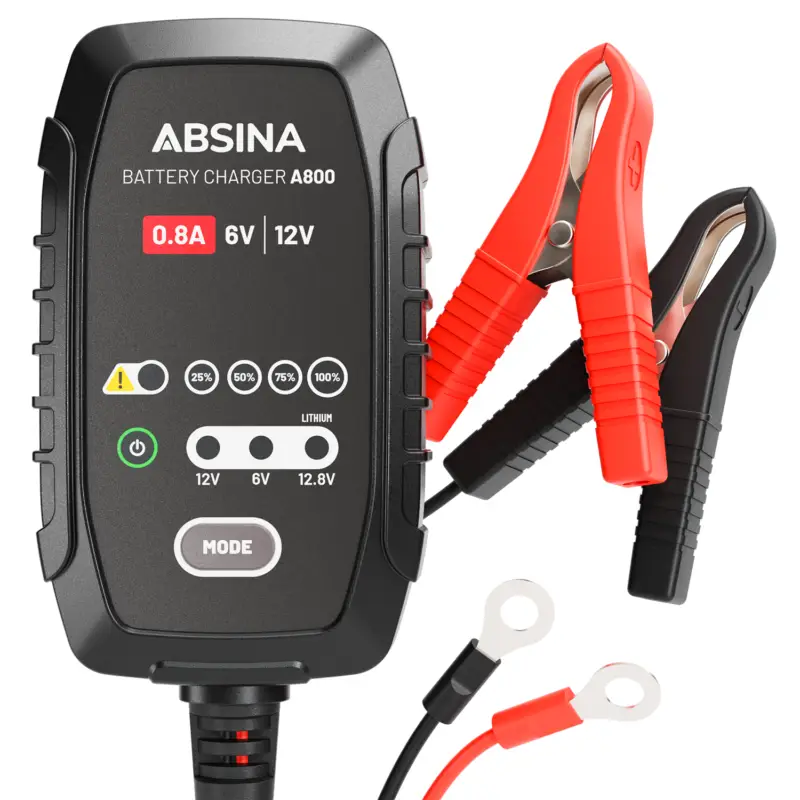 Schneller Versand Absina A800 vollautomatisches Batterieladegerät für Motorräder