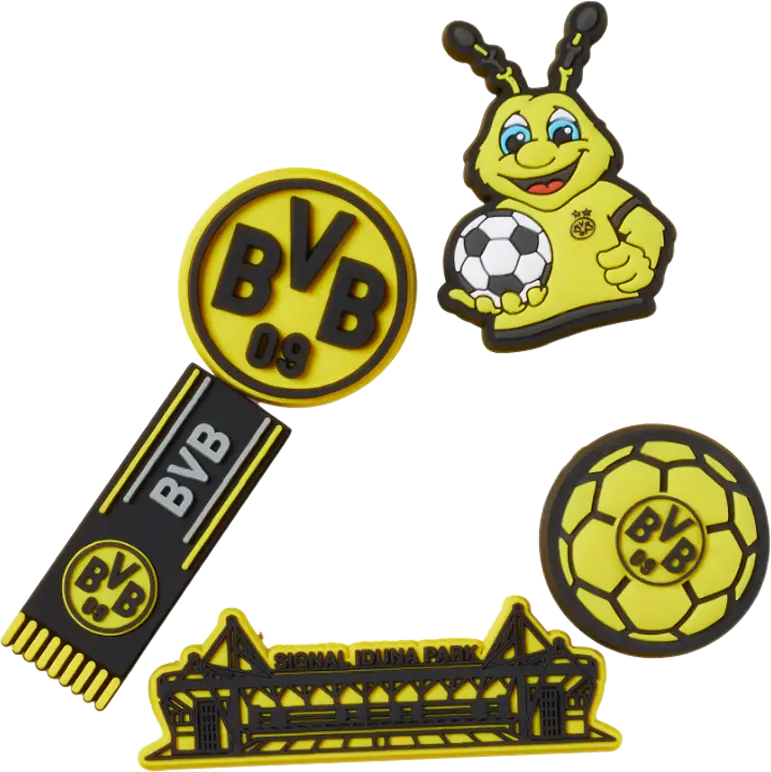 Versand Am Gleichen Tag Crocs Jibbitz BVB Schuhanstecker 5er Pack