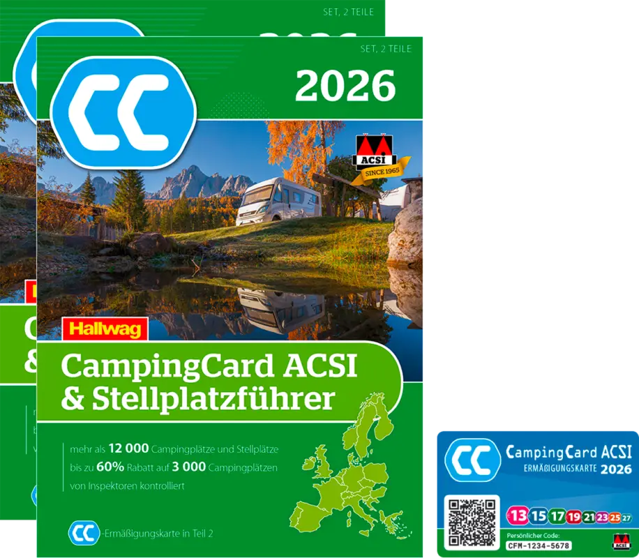 ACSI Stellplatzführer 2026 mit CampingCard Ermäßigungskarte (Deutsch) Online Kaufen