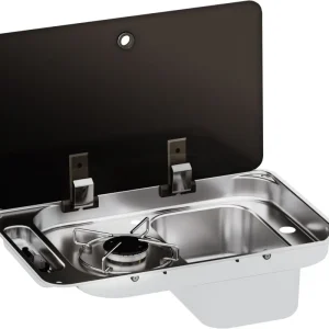 CAN Gaskocher-Spülkombination 1-flammig mit Spülbecken 530 x 340 x 150 mm Top-Preis