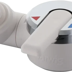 Barwig Einhebel-Brausemischarmatur Automatik mit 1/2 Zoll Duschabgang und 45° Tülle 10 mm Weiß / Chrom Letzte Chance