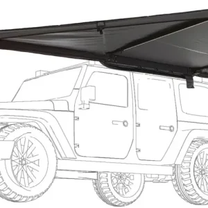 Vickywood Leaf 180° Seitenmarkise 200 cm Länge grau Direktkauf