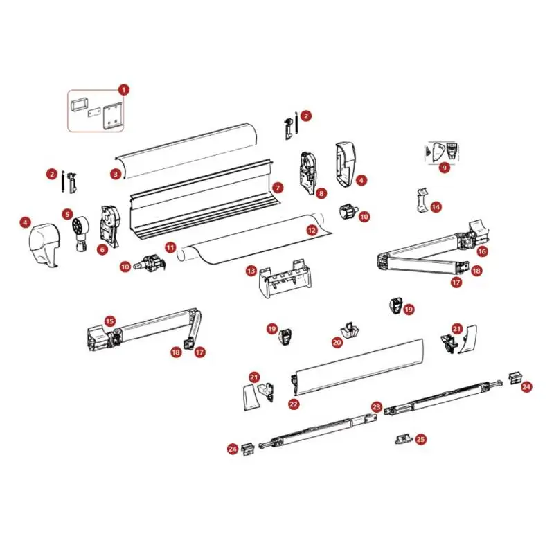 Preiswert Thule Omnistor 5003 - Endkappe links - weiß