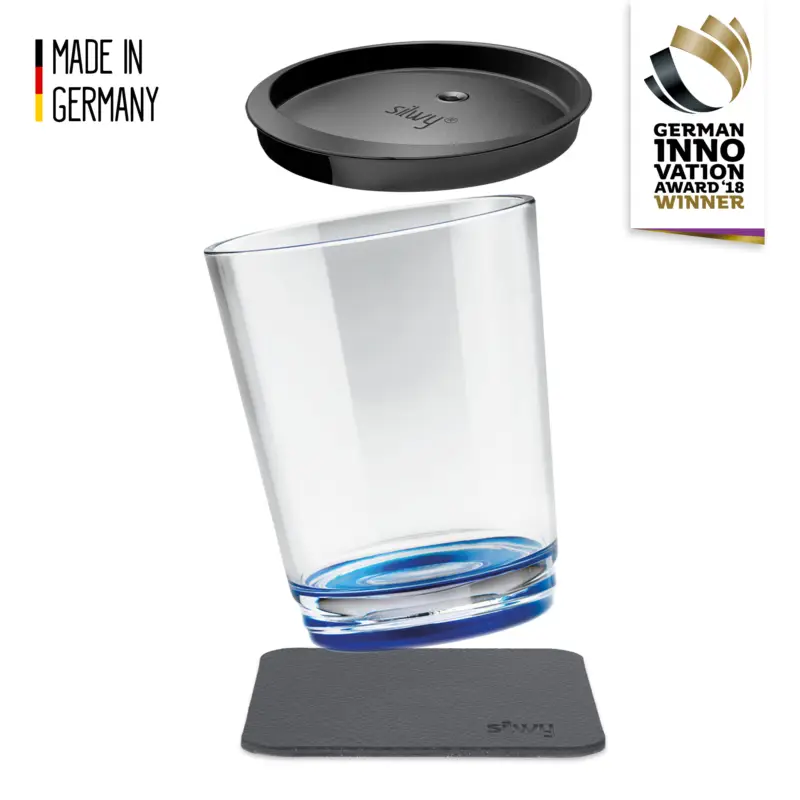 Magnet-Kunststoff-Trinkbecher Triple - LUI BLUE Mega-Angebot