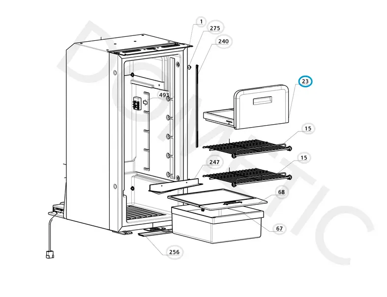 Markenware Dometic Gefrierfach komplett für Dometic Kühlschränke RC 10.4P.10 - Pössl - Dometic Ersatzteil Nr. 207761402