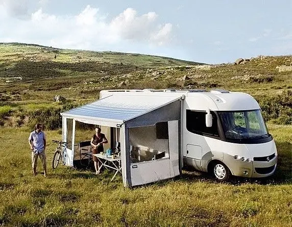 Thule Omnistor Vorderwand Residence G2, Höhe XL, L= 325 cm, Fb. Saphir Blau Super-Preis