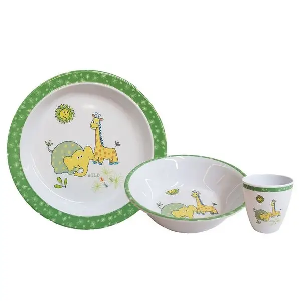 Gratis Versand GIMEX Kindergeschirr Wildlife 3-teilig